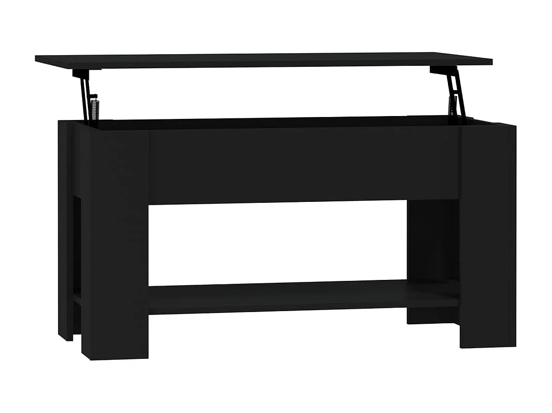Table basse Noir 101x49x52 Bois d'ingénierie 2