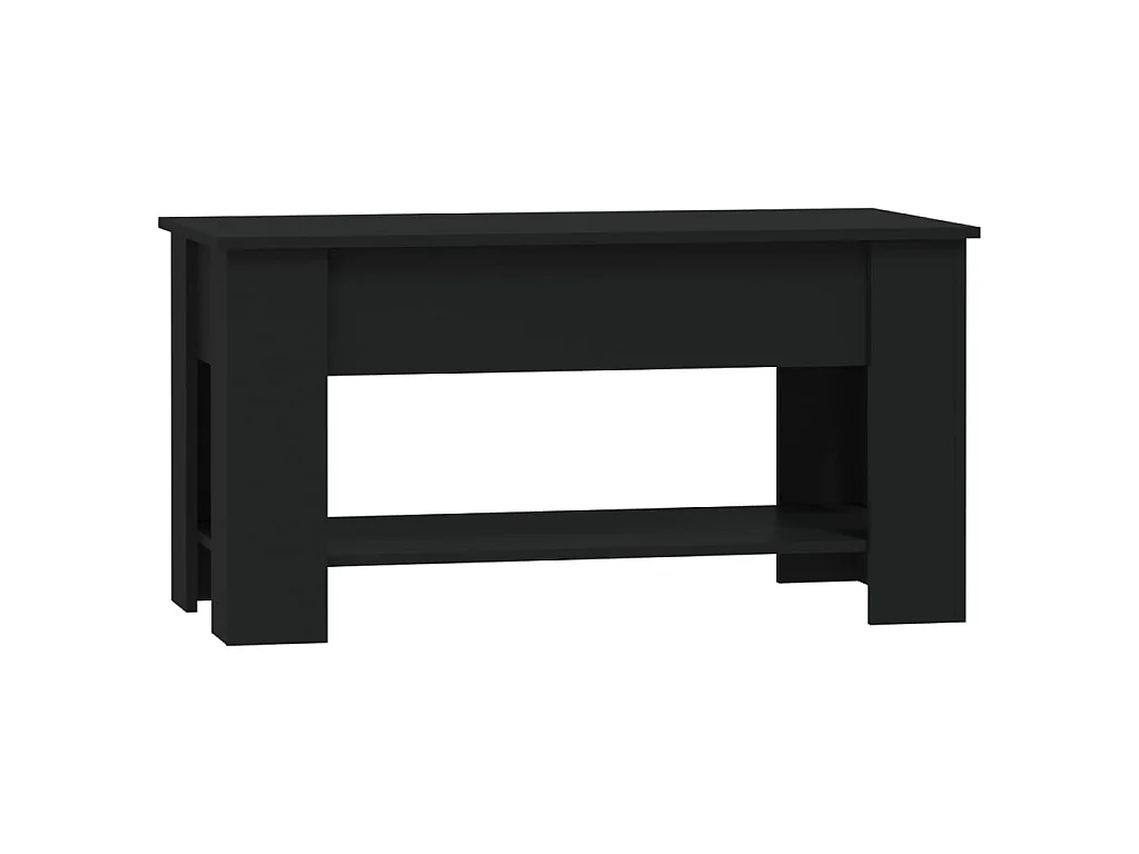 Table basse Noir 101x49x52 Bois d'ingénierie 2