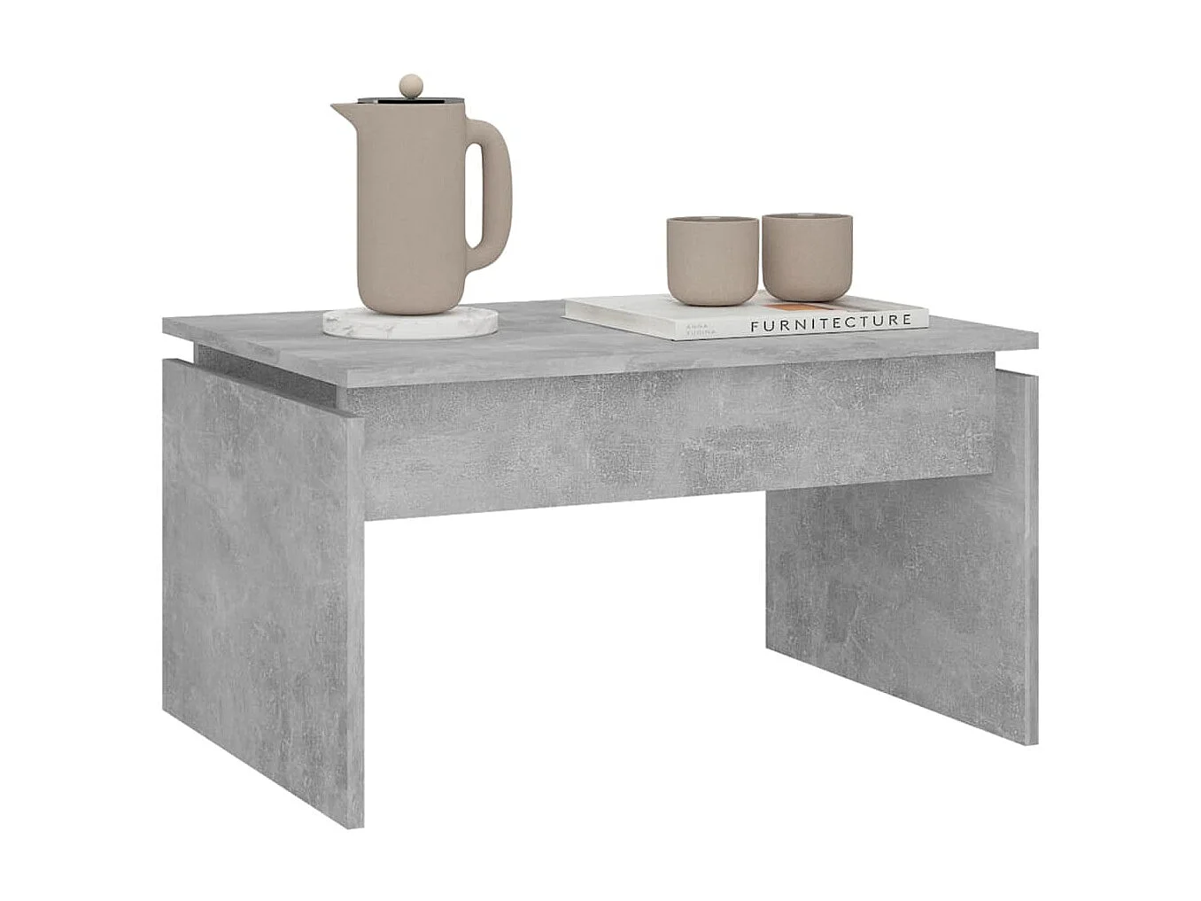 Table basse Gris béton 68x50x38