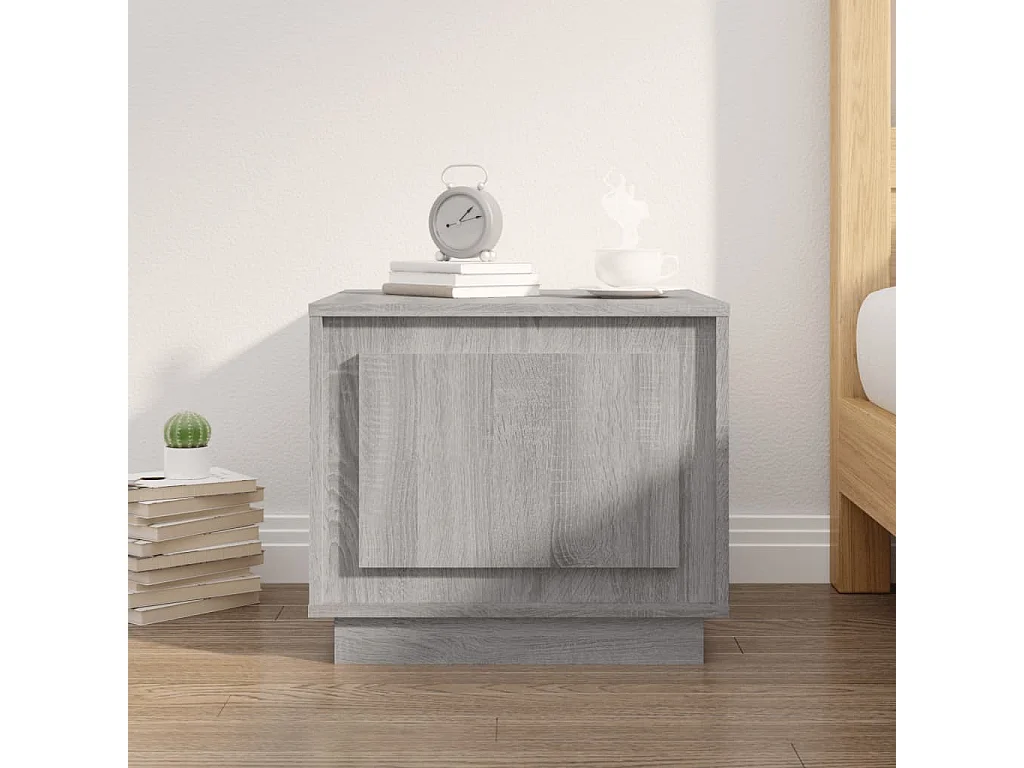 Table basse sonoma gris 51x50x44 bois d'ingénierie