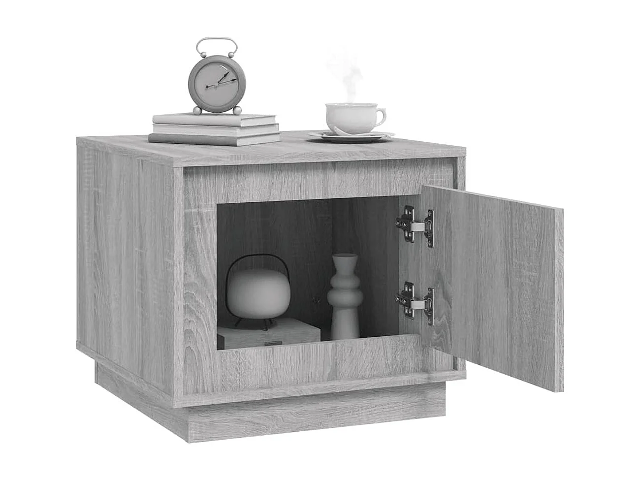 Table basse sonoma gris 51x50x44 bois d'ingénierie