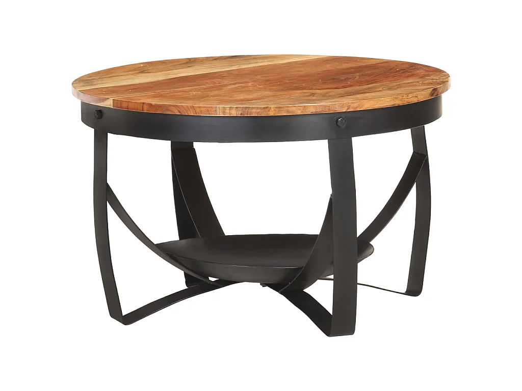 Table basse Ø68x43 Bois d'acacia solide