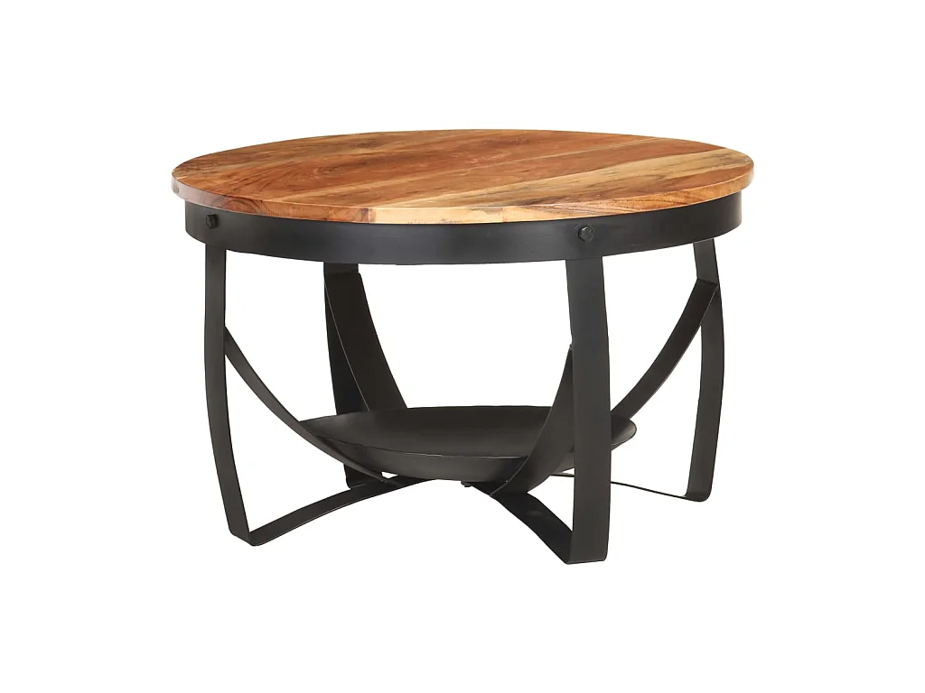 Table basse Ø68x43 Bois d'acacia solide