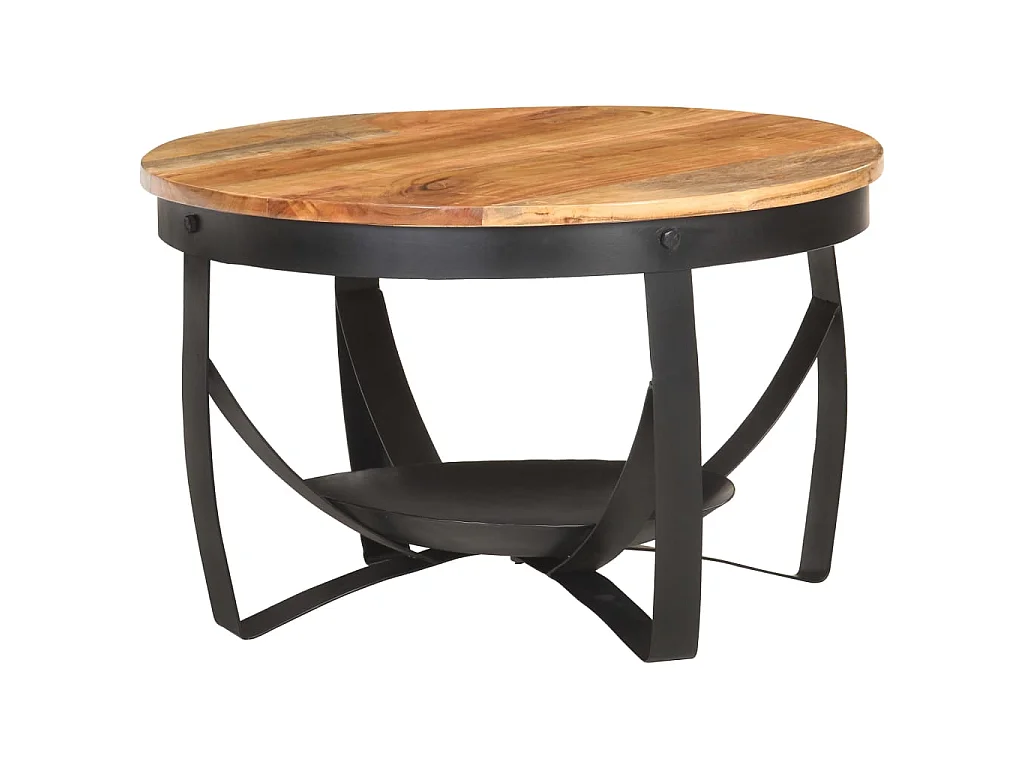 Table basse Ø68x43 Bois d'acacia solide