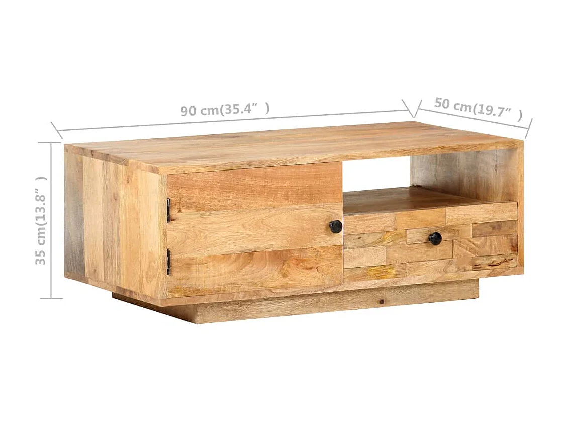 Table basse 90x50x35 Bois solide de manguier 2