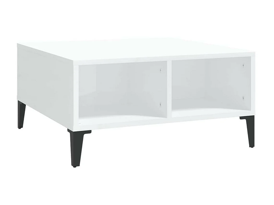 Table basse Blanc brillant 60x60x30 2