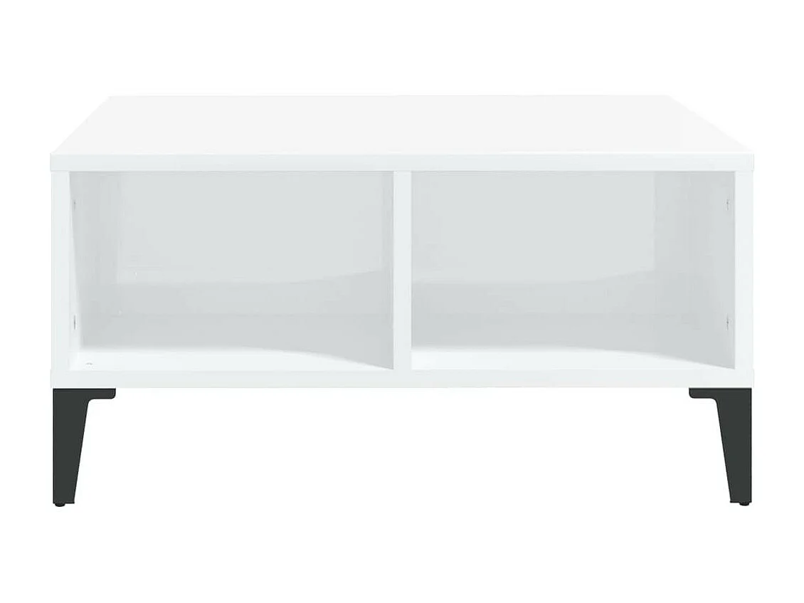 Table basse Blanc brillant 60x60x30 2