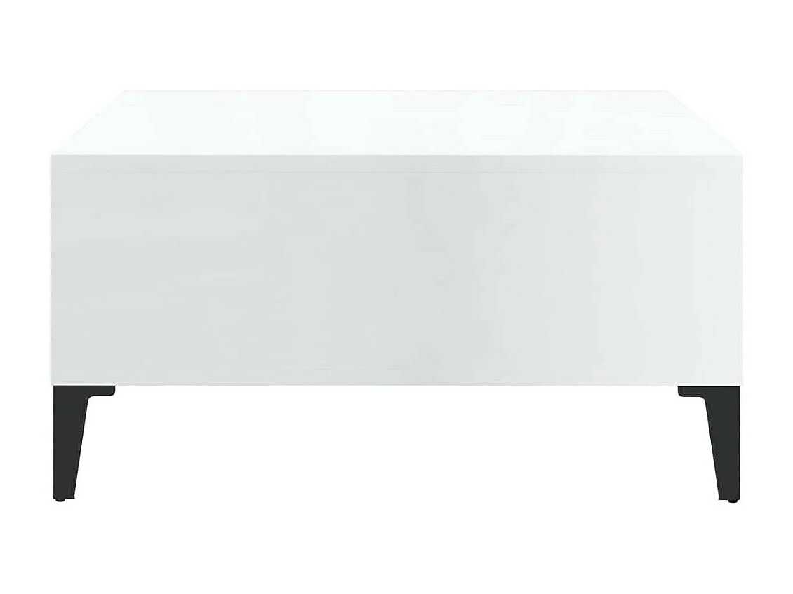 Table basse Blanc brillant 60x60x30 2