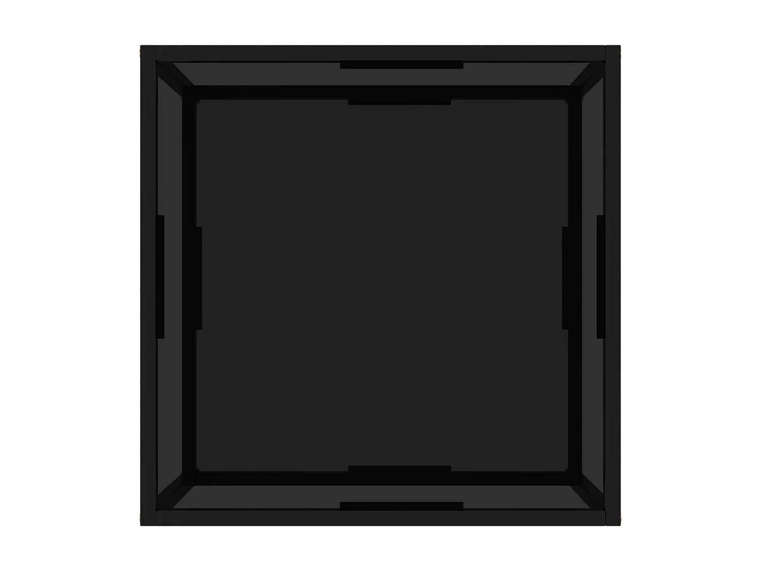 Table basse Noir 60x60x35 Verre trempé 2