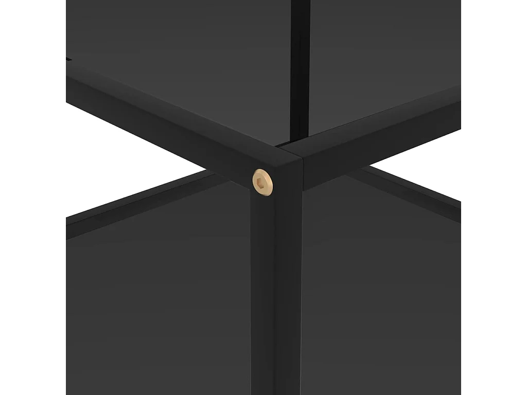 Table basse Noir 60x60x35 Verre trempé 2