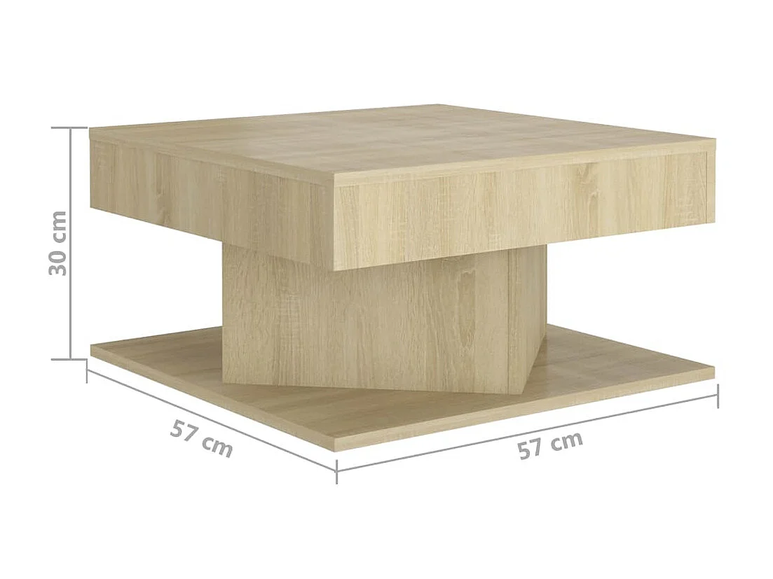 Table basse Chêne sonoma 57x57x30