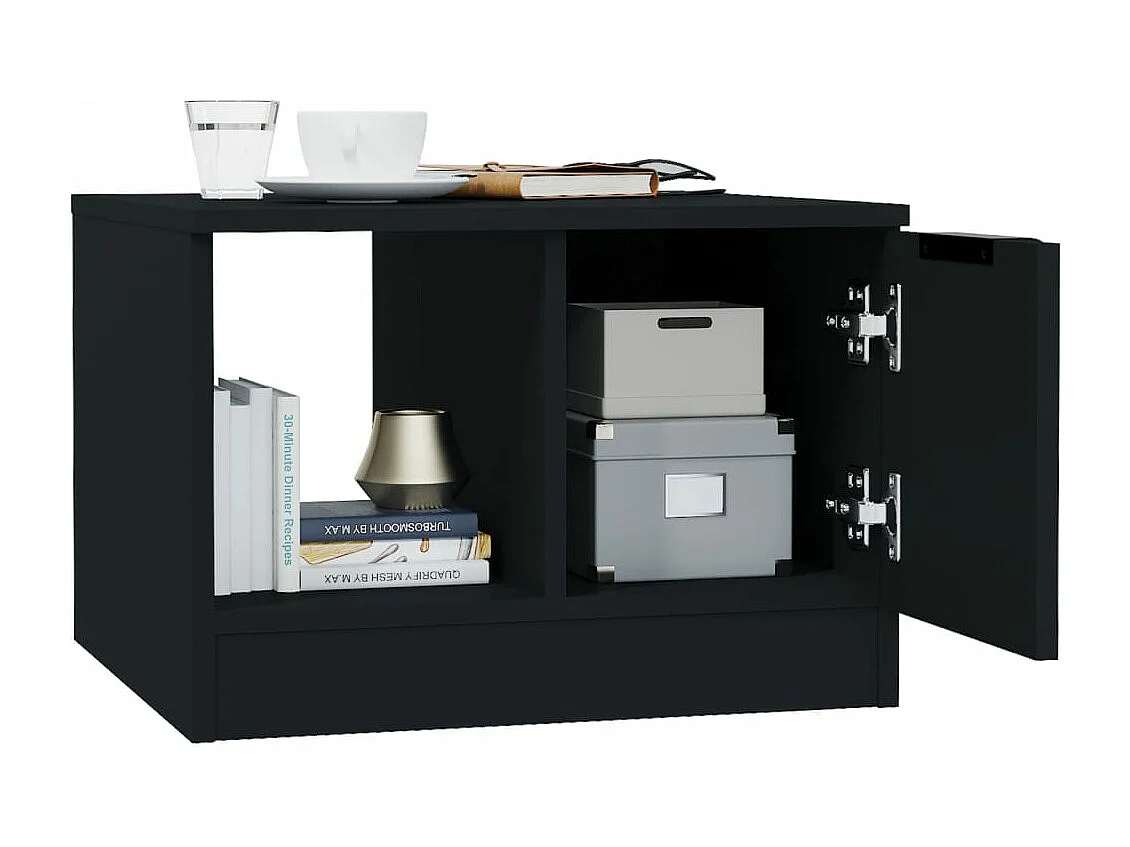 Table basse Noir 50x50x36 Bois d'ingénierie