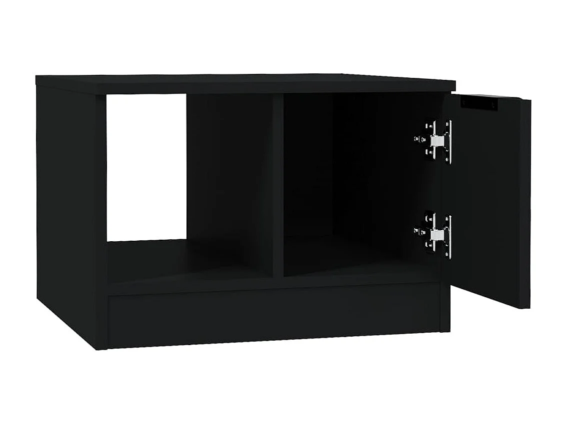 Table basse Noir 50x50x36 Bois d'ingénierie