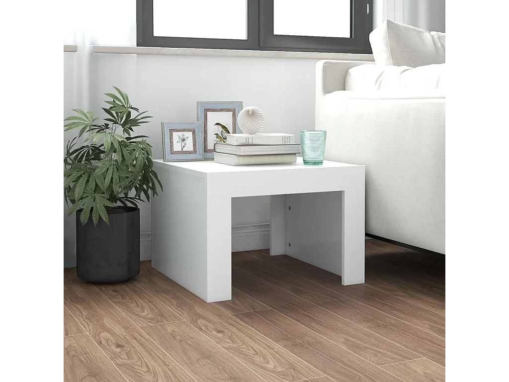 Table basse Blanc 50x50x35