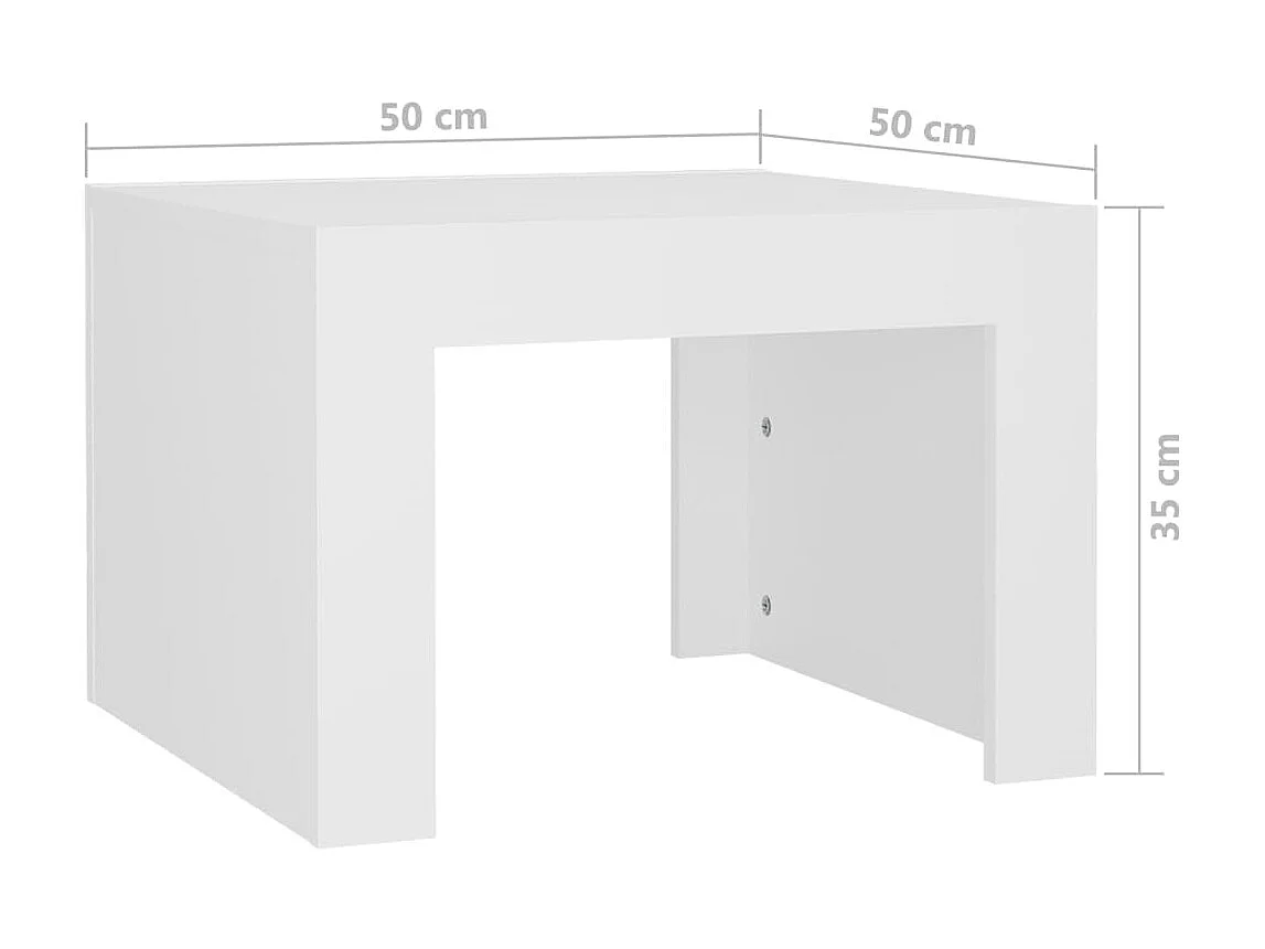 Table basse Blanc 50x50x35
