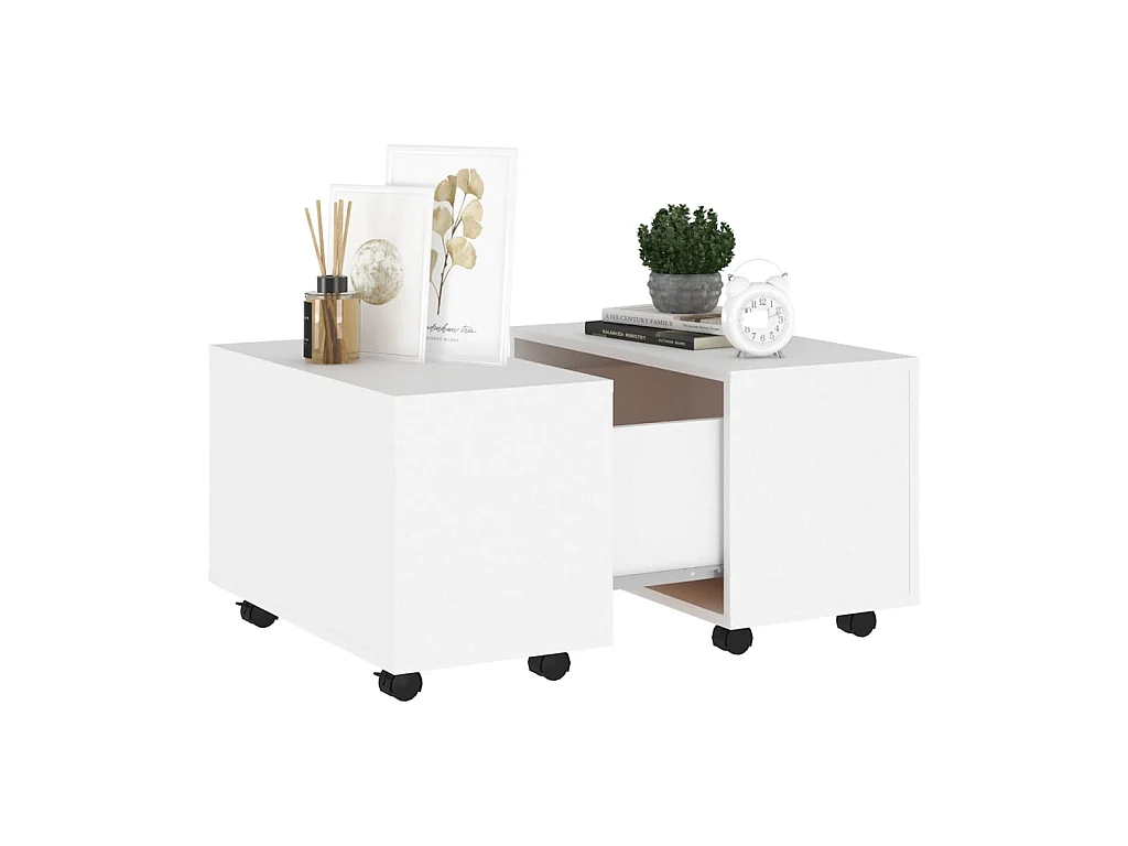Table basse Blanc 60x60x38