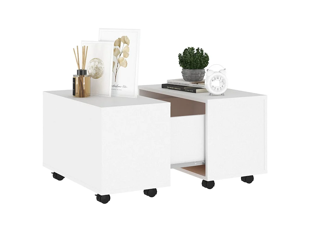 Table basse Blanc 60x60x38