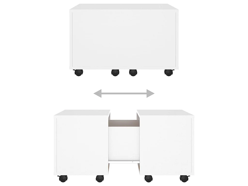 Table basse Blanc 60x60x38