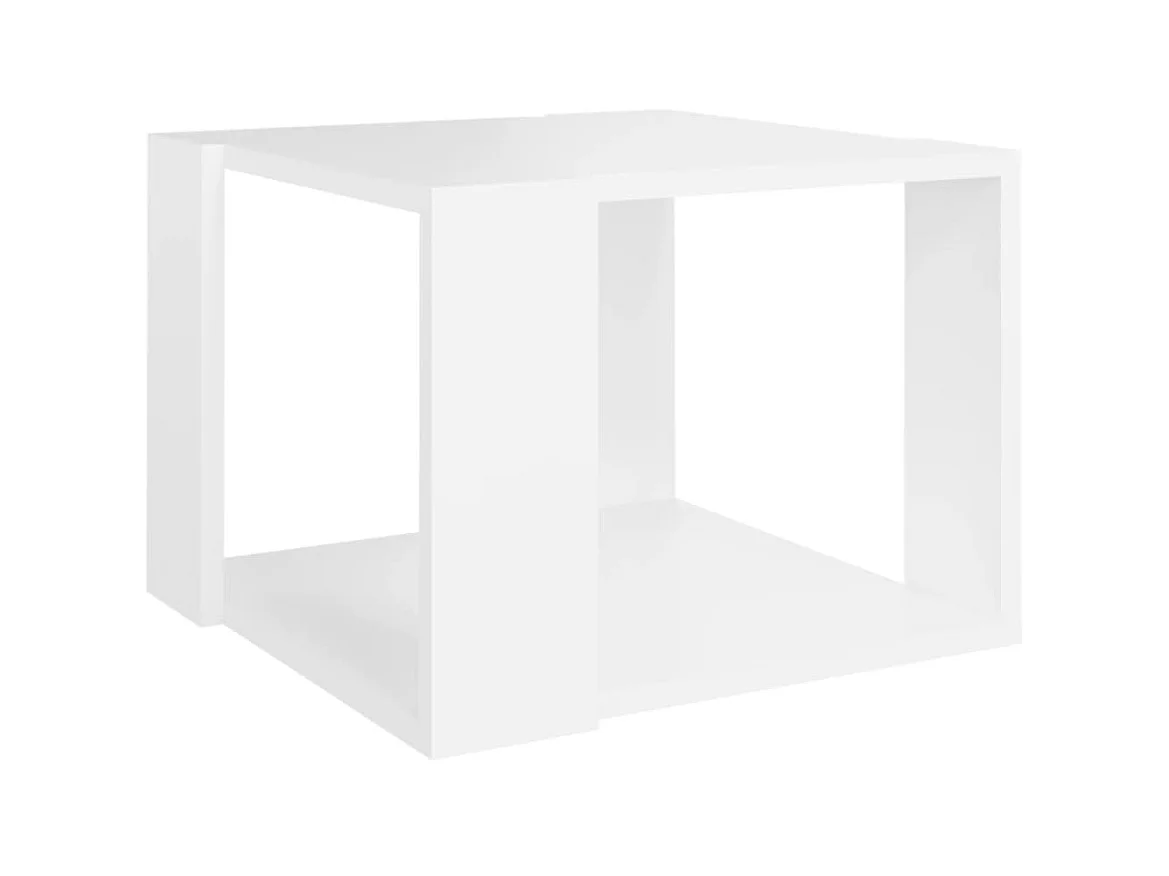 Salontafel 40x40x30 cm bewerkt hout wit