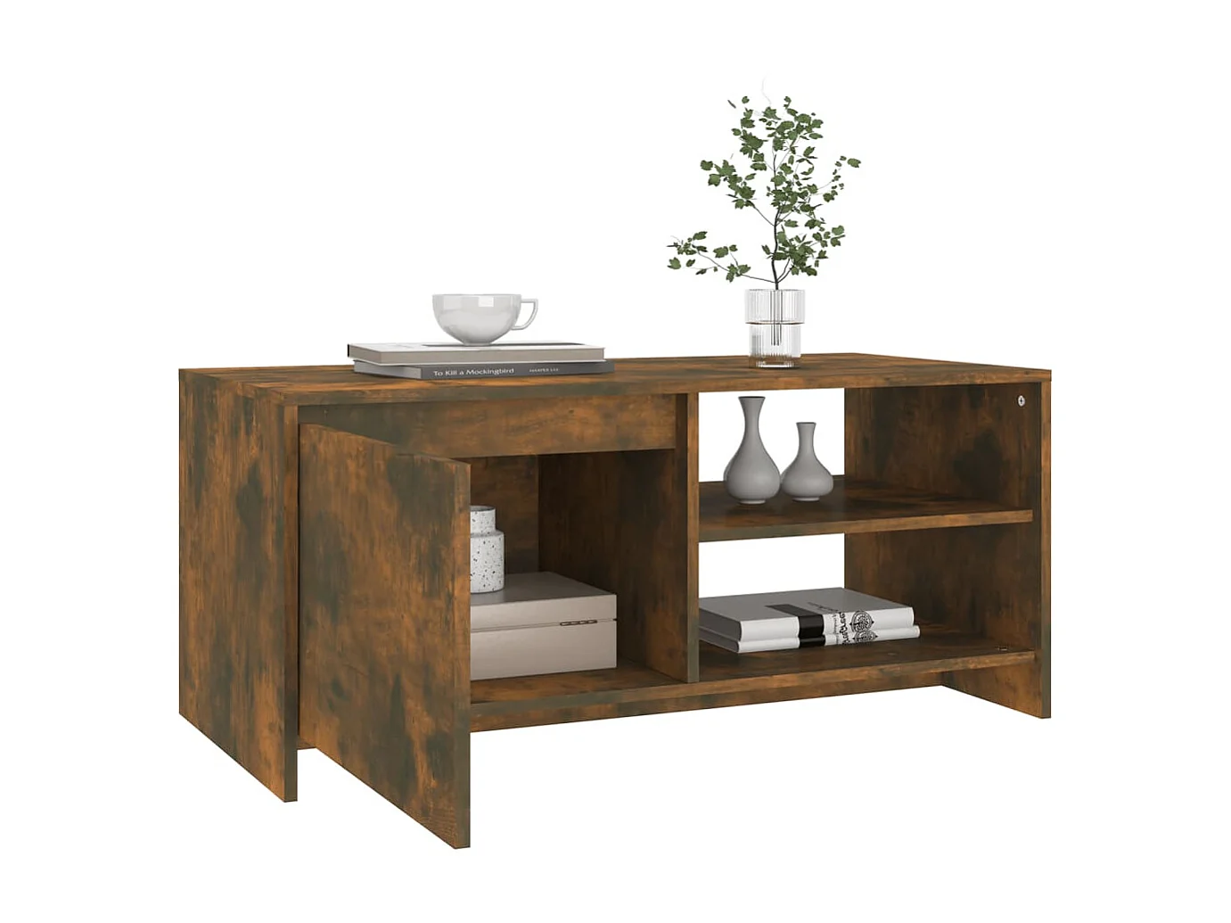 Table basse Chêne fumé 102x50x45 Bois d'ingénierie