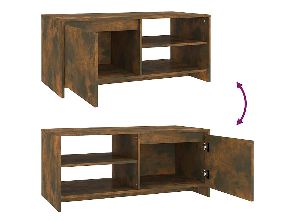 Table basse Chêne fumé 102x50x45 Bois d'ingénierie