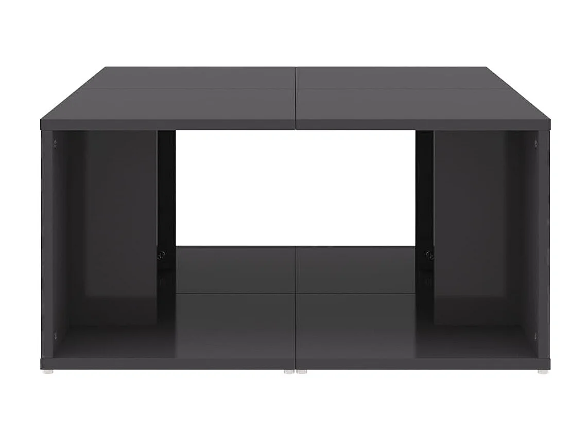 Tables basses 4 pcs Gris brillant 33x33x33