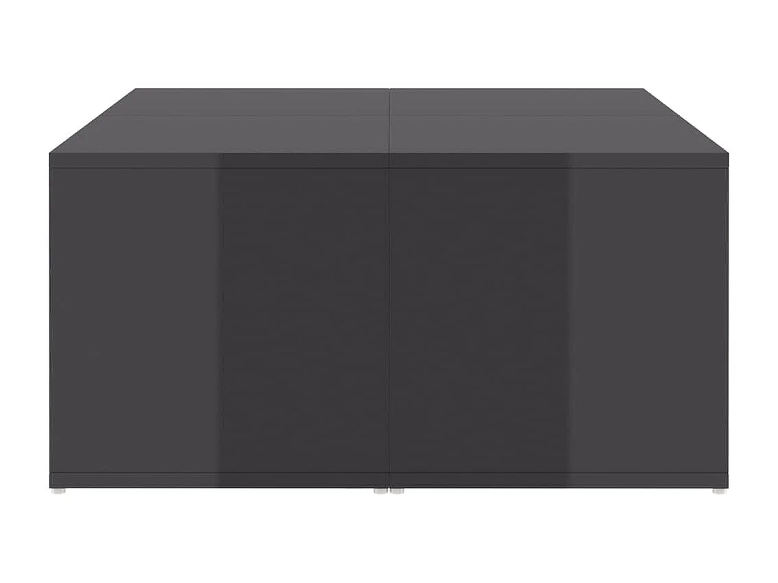Tables basses 4 pcs Gris brillant 33x33x33