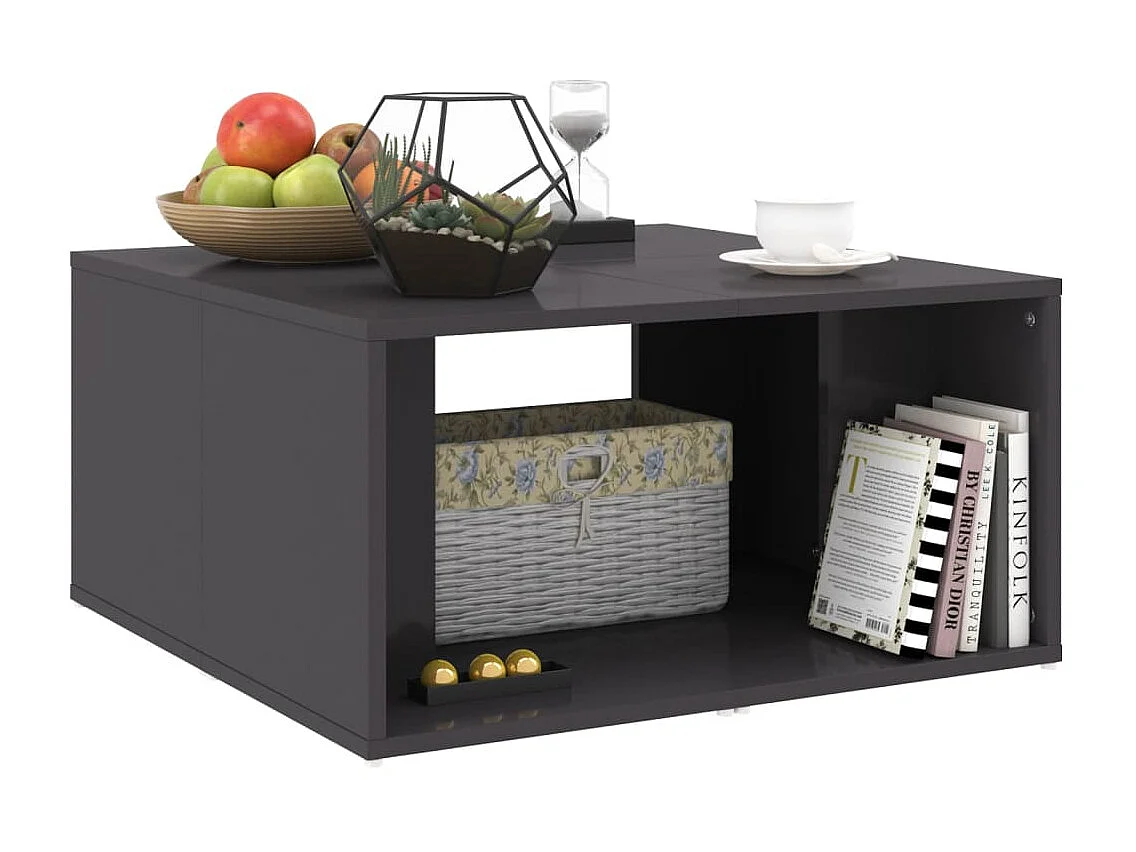 Tables basses 4 pcs Gris brillant 33x33x33