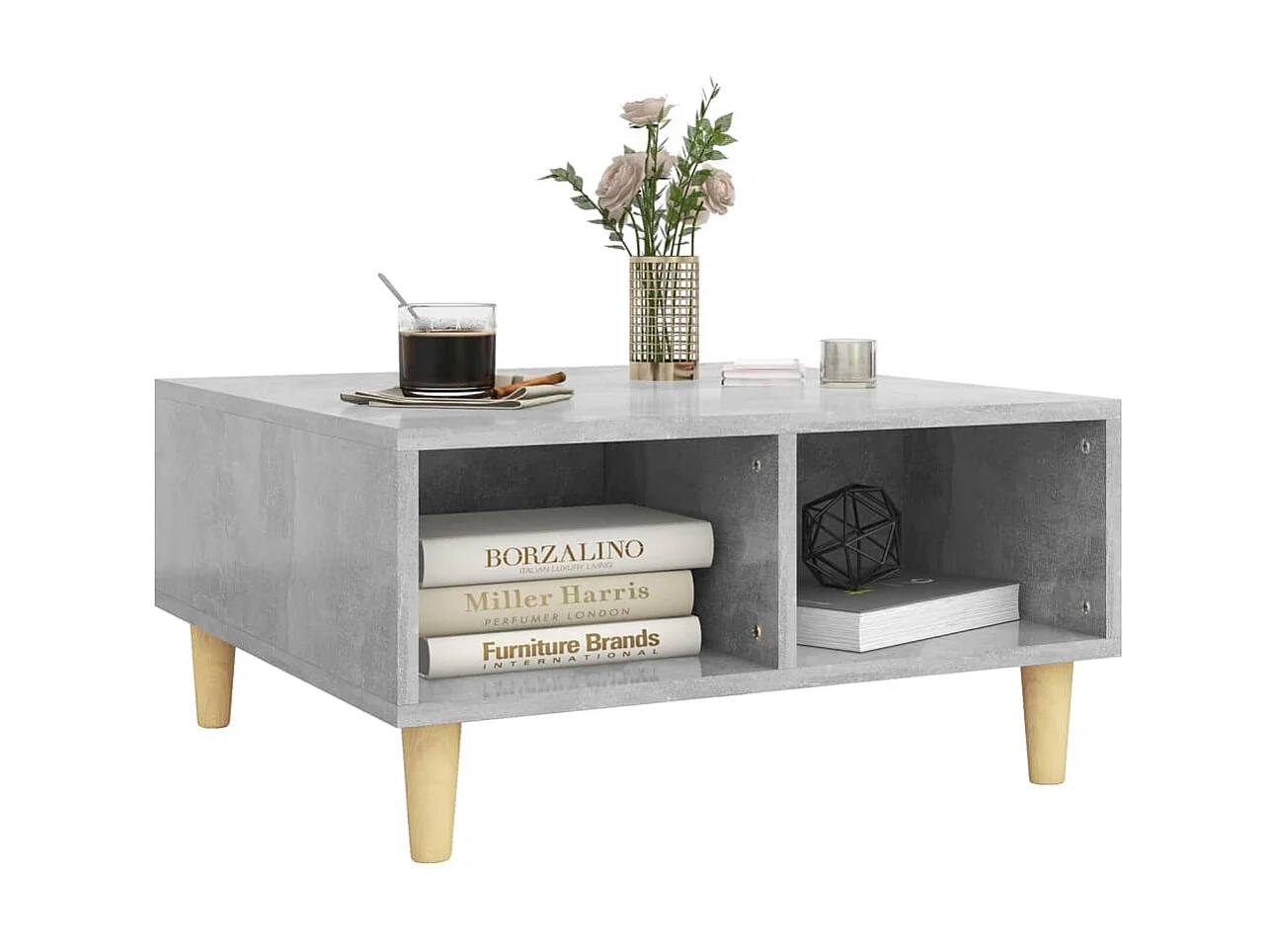 Table basse Gris béton 60x60x30 2