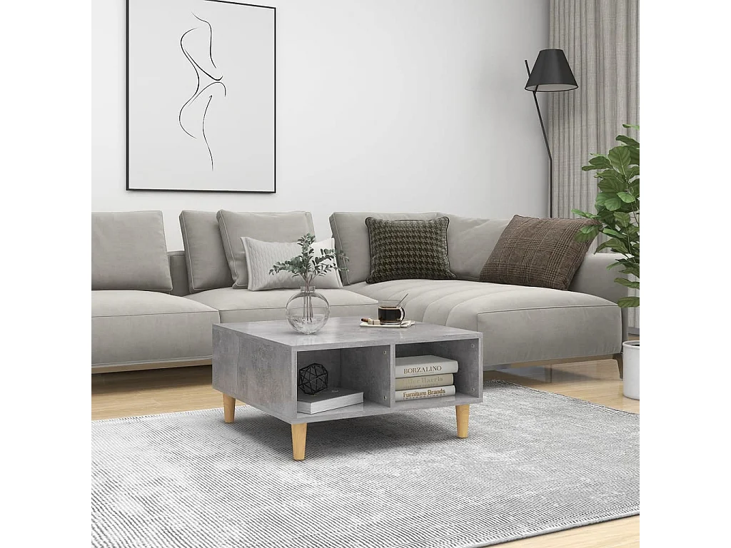 Table basse Gris béton 60x60x30 2