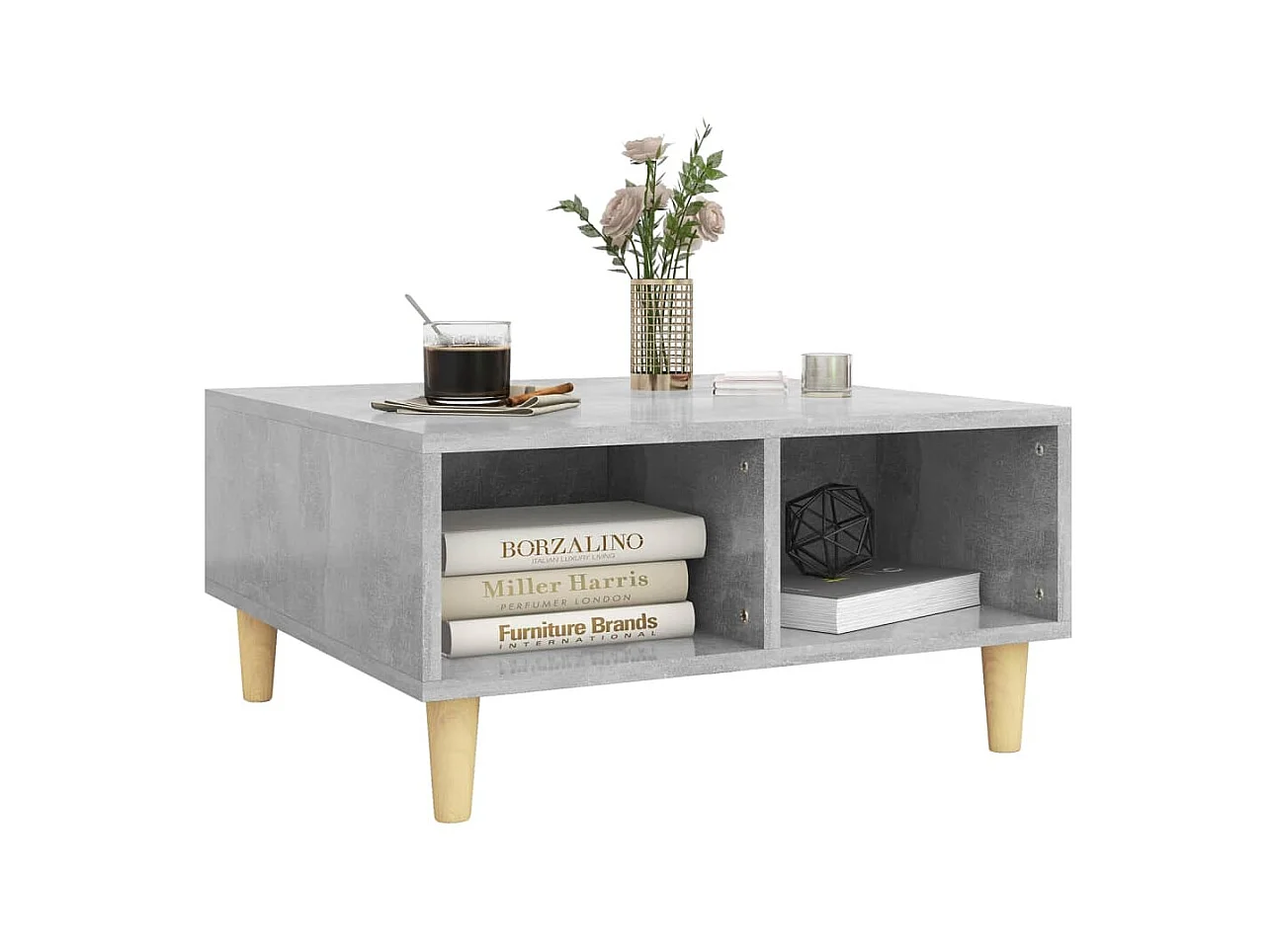Table basse Gris béton 60x60x30 2