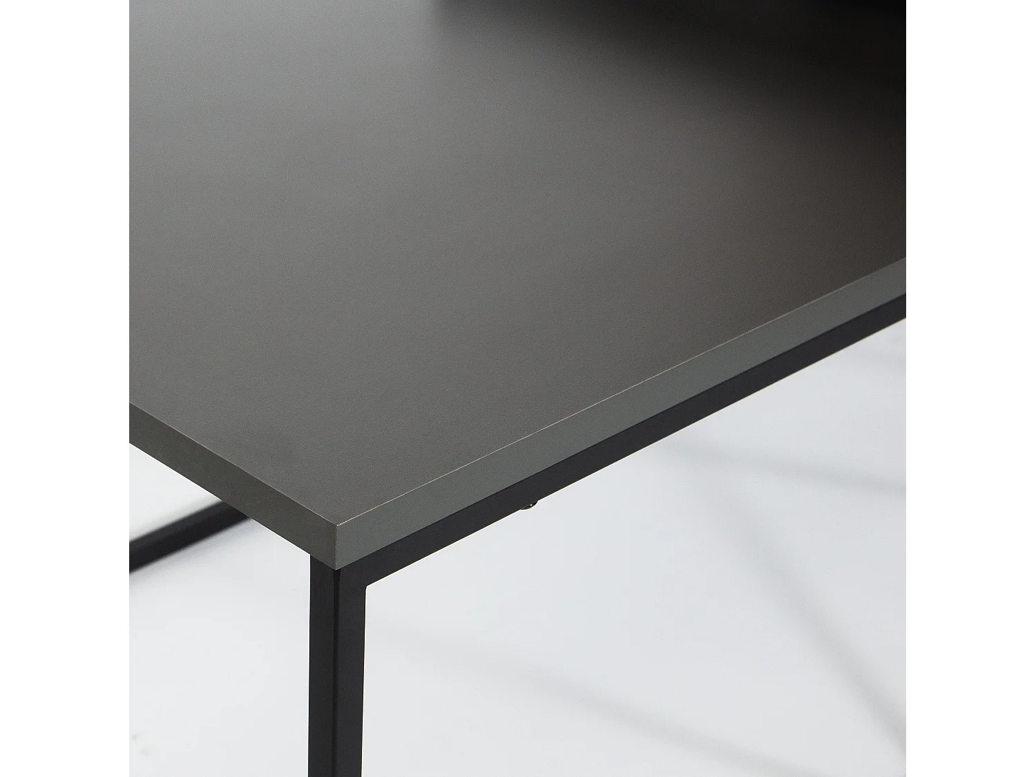 Conjunto mesa de centro Kailua 1435, Antracita, 45x55x57cm, Aglomerado laminado, Angular