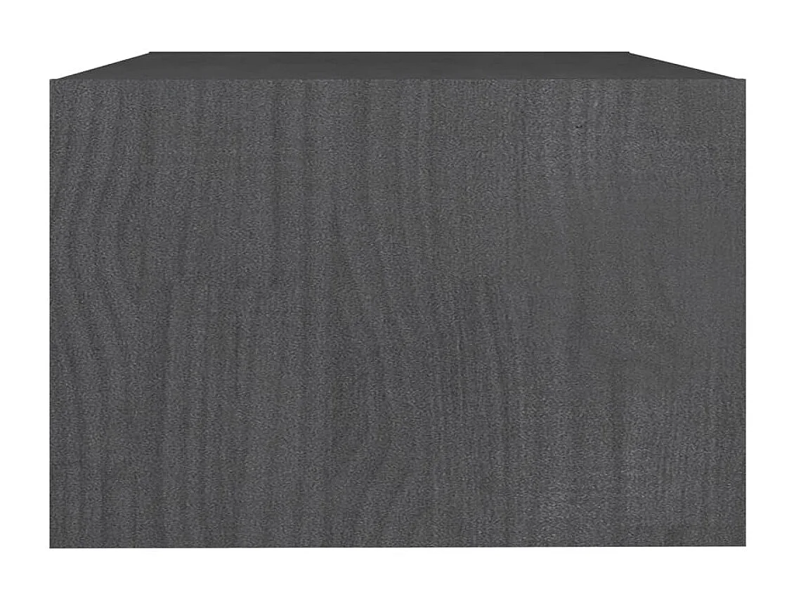 Table basse Gris 75x50x33,5 Bois de pin massif
