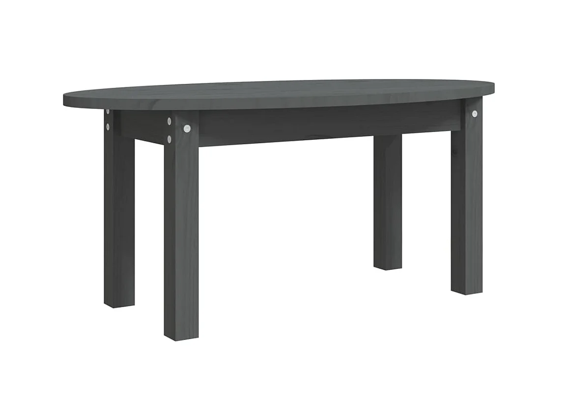 Table basse Gris 80x40x35 Bois massif de pin