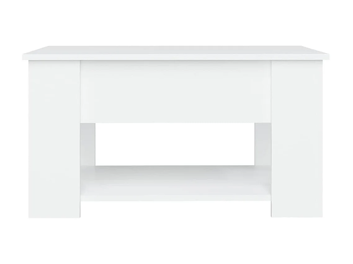 Table basse Blanc 79x49x41 Bois d'ingénierie 2