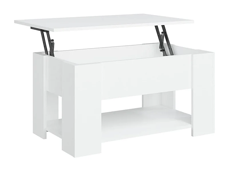 Table basse Blanc 79x49x41 Bois d'ingénierie 2