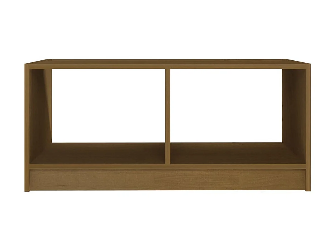 Table basse Marron miel 75x50x33,5 Bois de pin massif