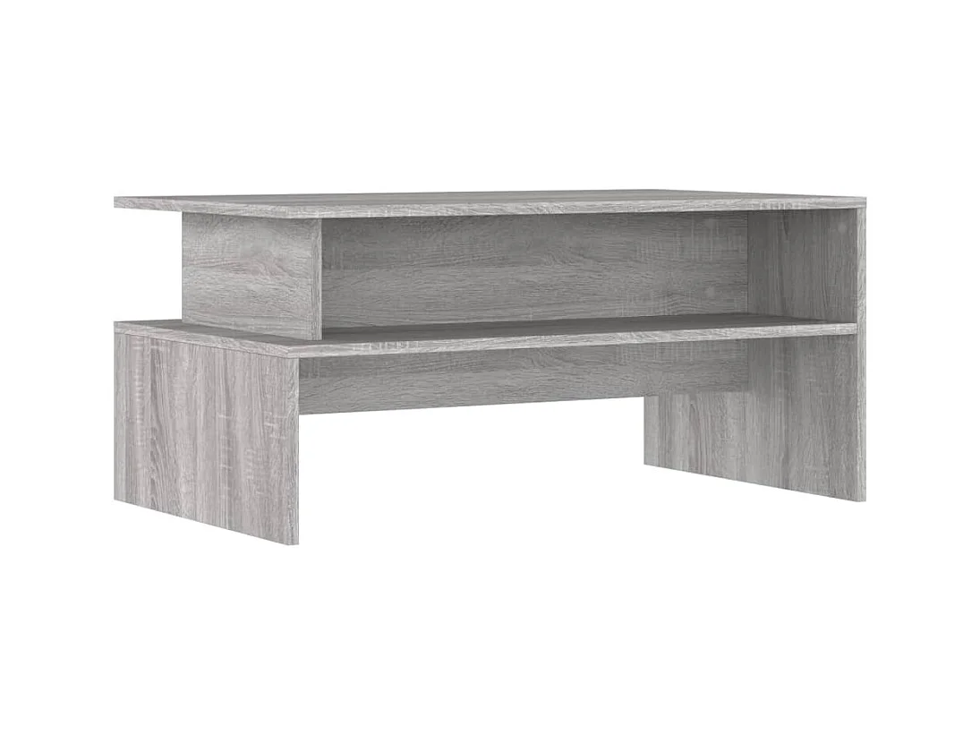 Table basse sonoma gris 90x55x42,5 bois d'ingénierie