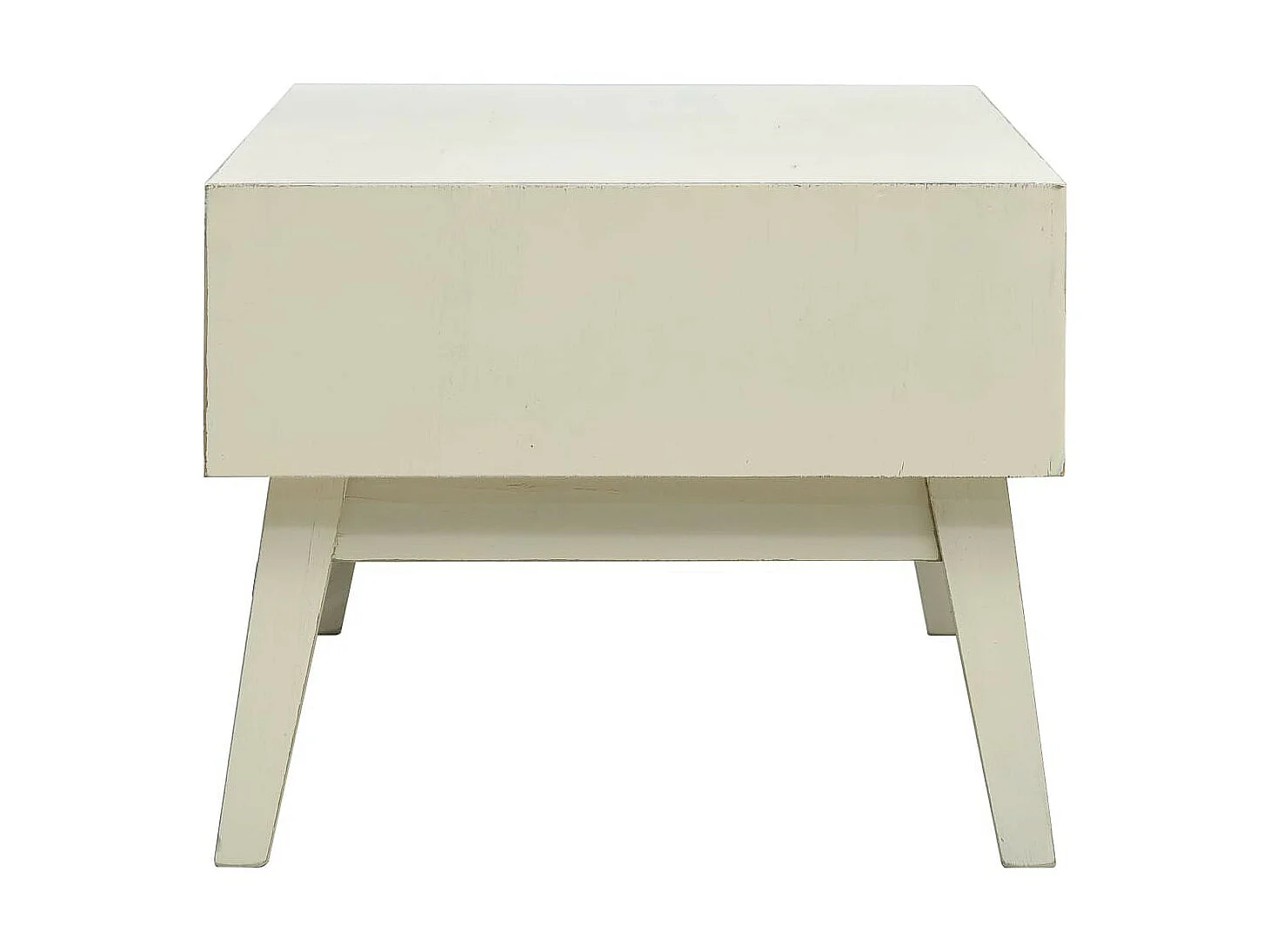 Table basse avec 2 tiroirs Gris sculpté 110x50x40 Bois