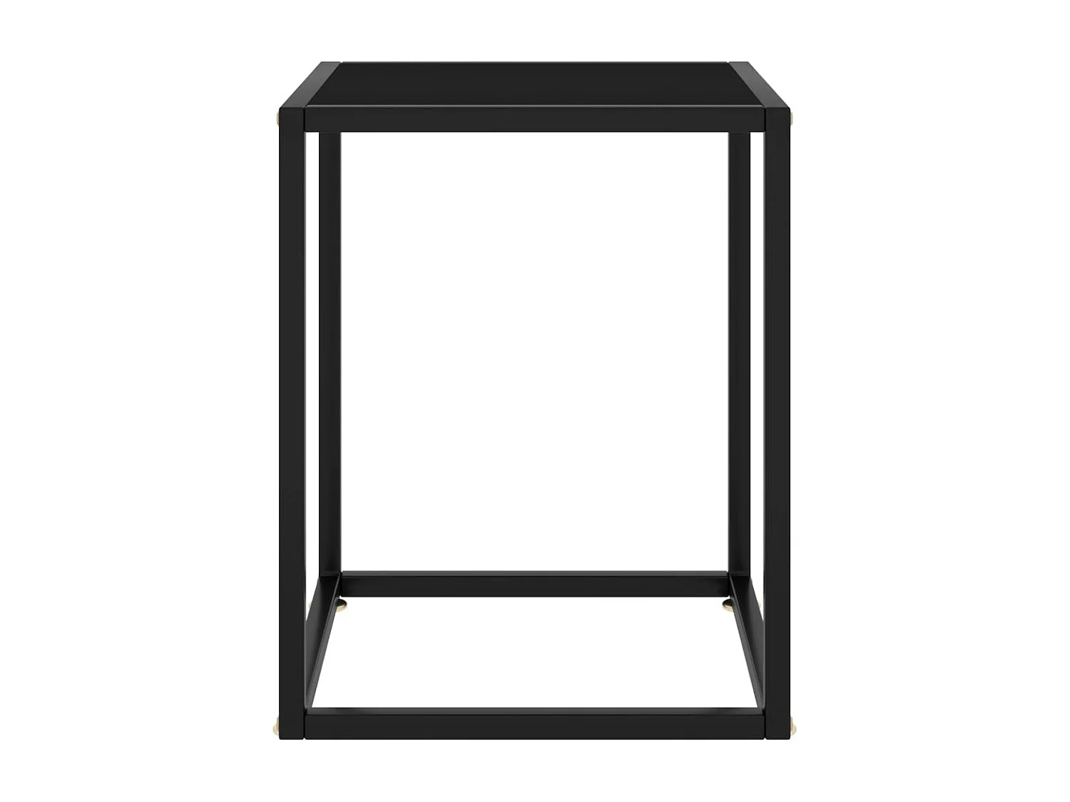 Table basse Noir avec verre noir 40x40x50