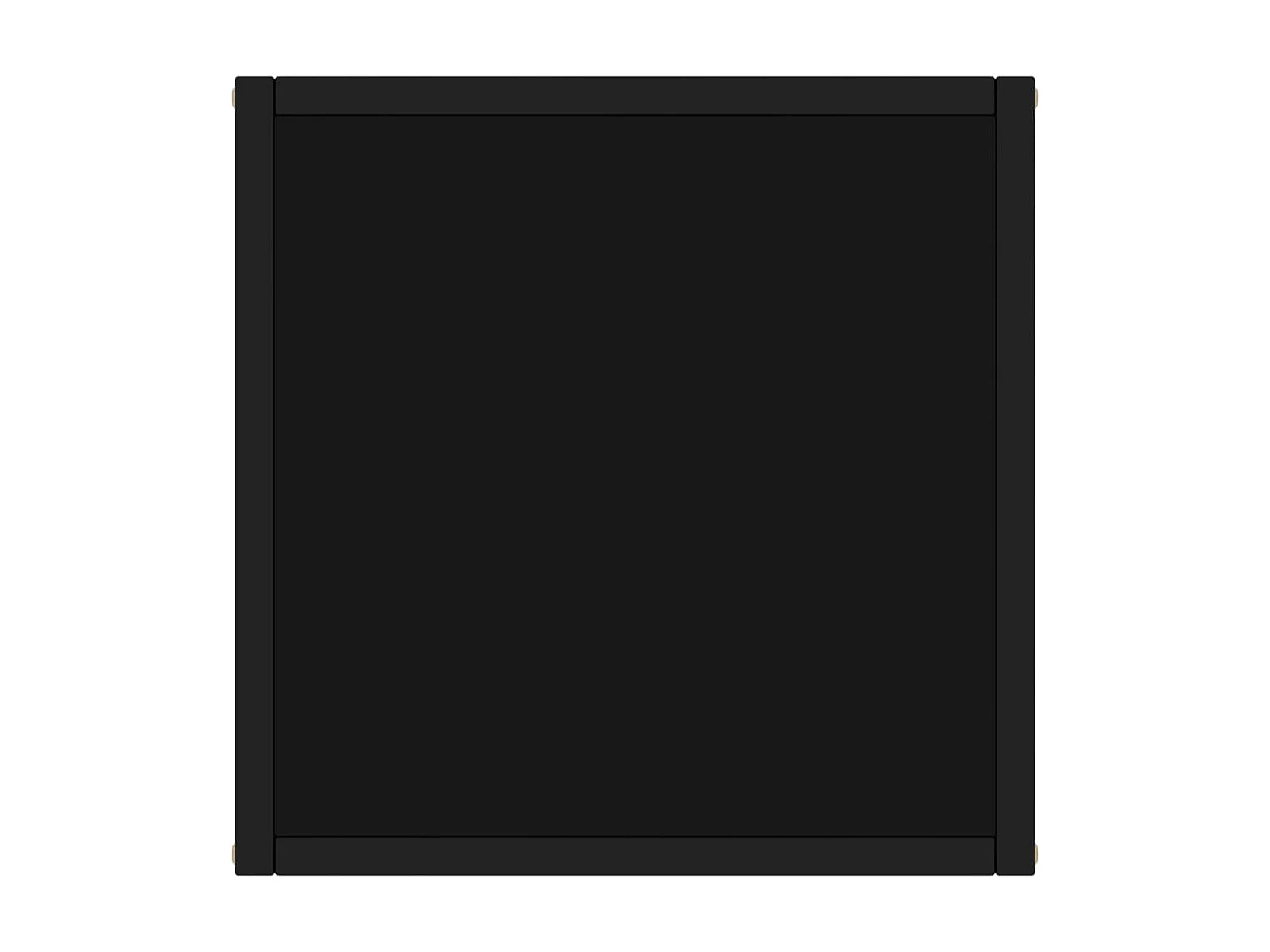 Salontafel met zwart glas 40x40x50 cm zwart