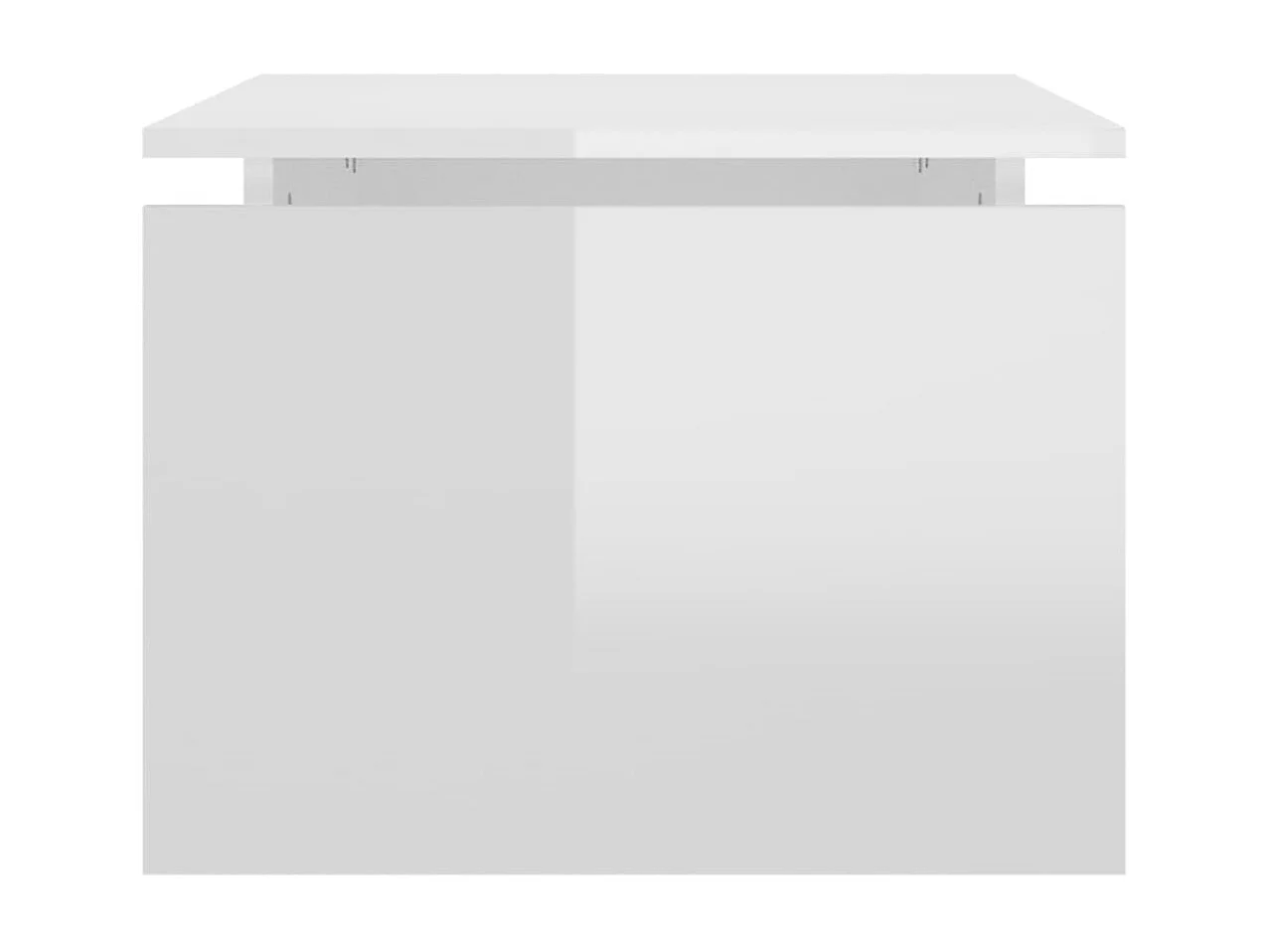 Table basse Blanc brillant 68x50x38