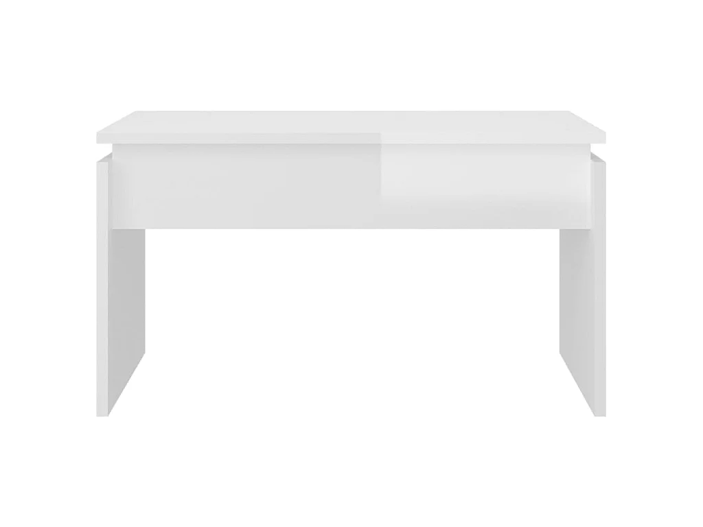 Table basse Blanc brillant 68x50x38