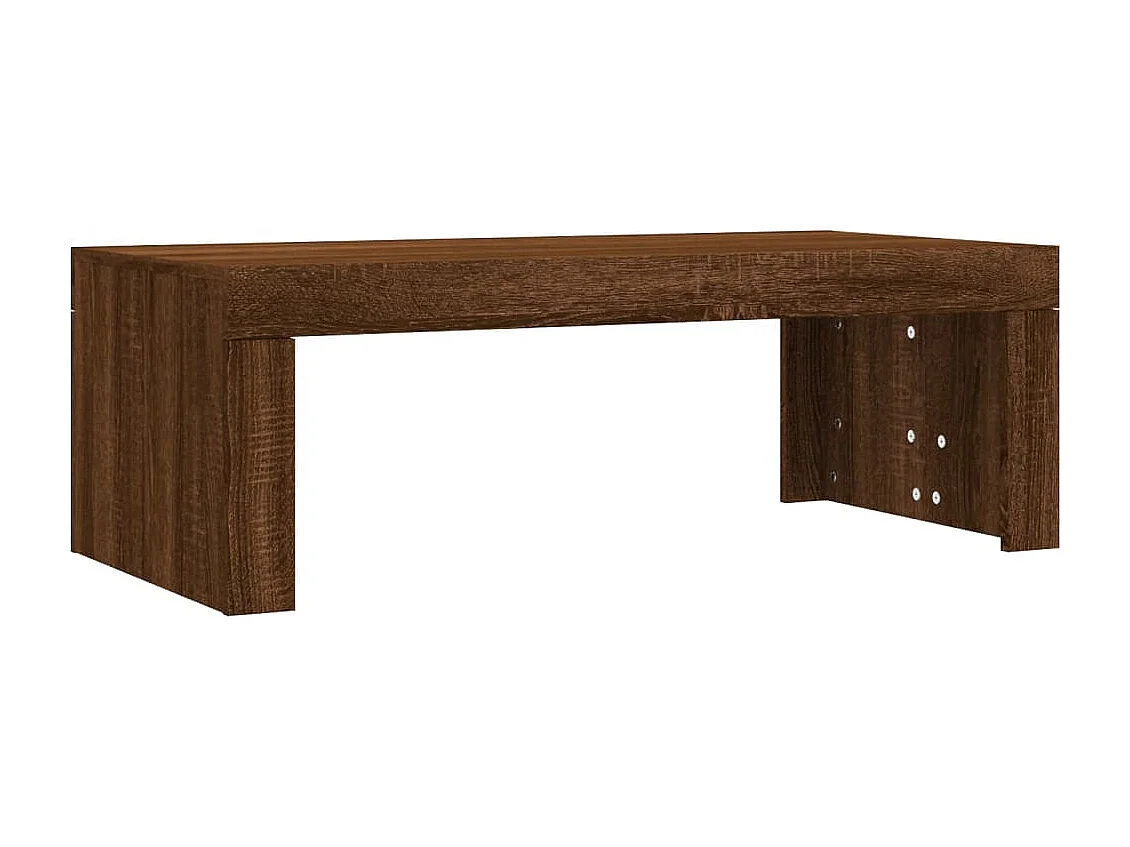 Table basse chêne marron 102x50x36 bois d'ingénierie