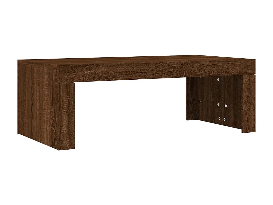 Table basse chêne marron 102x50x36 bois d'ingénierie