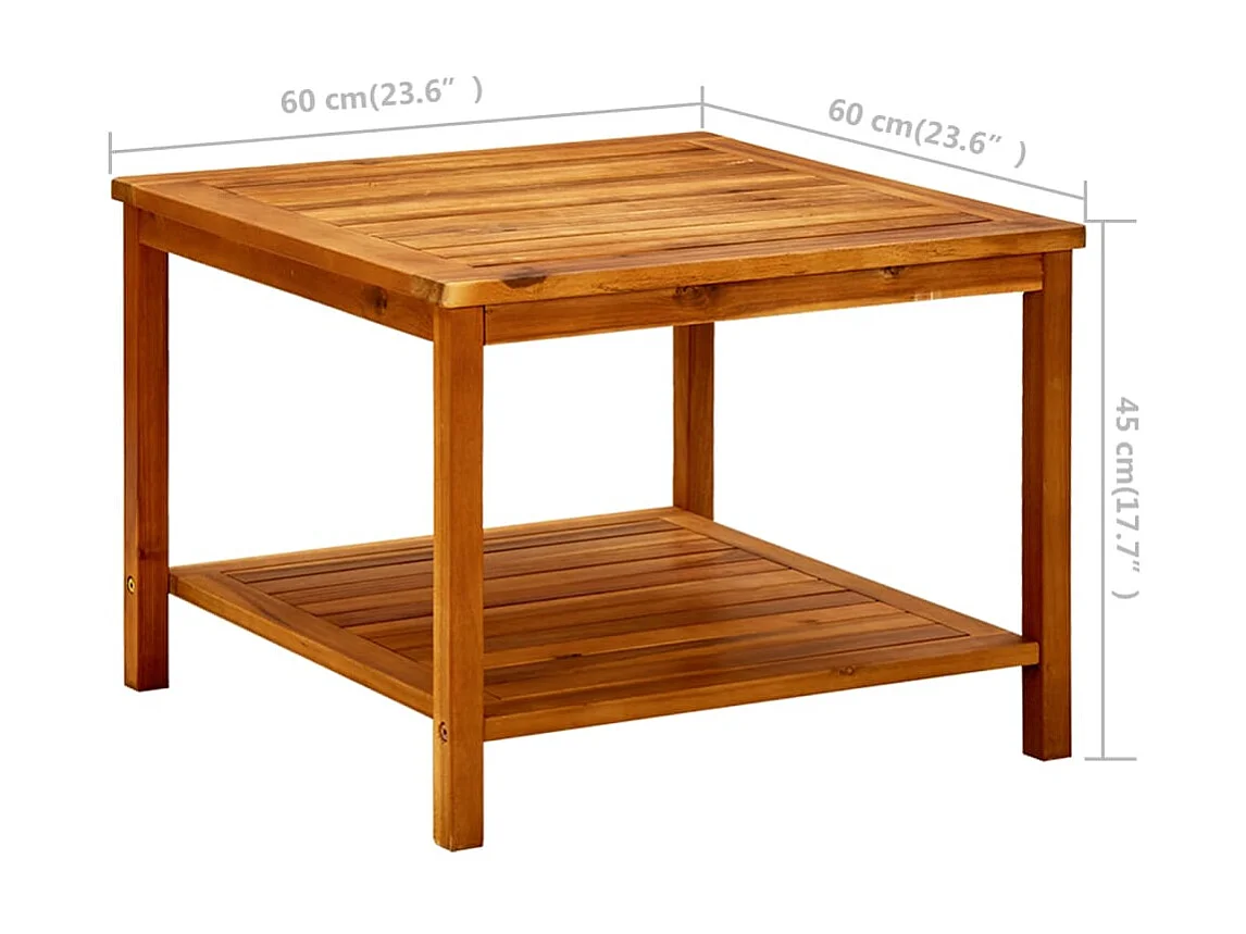 Table basse 60x60x45 Bois d'acacia solide
