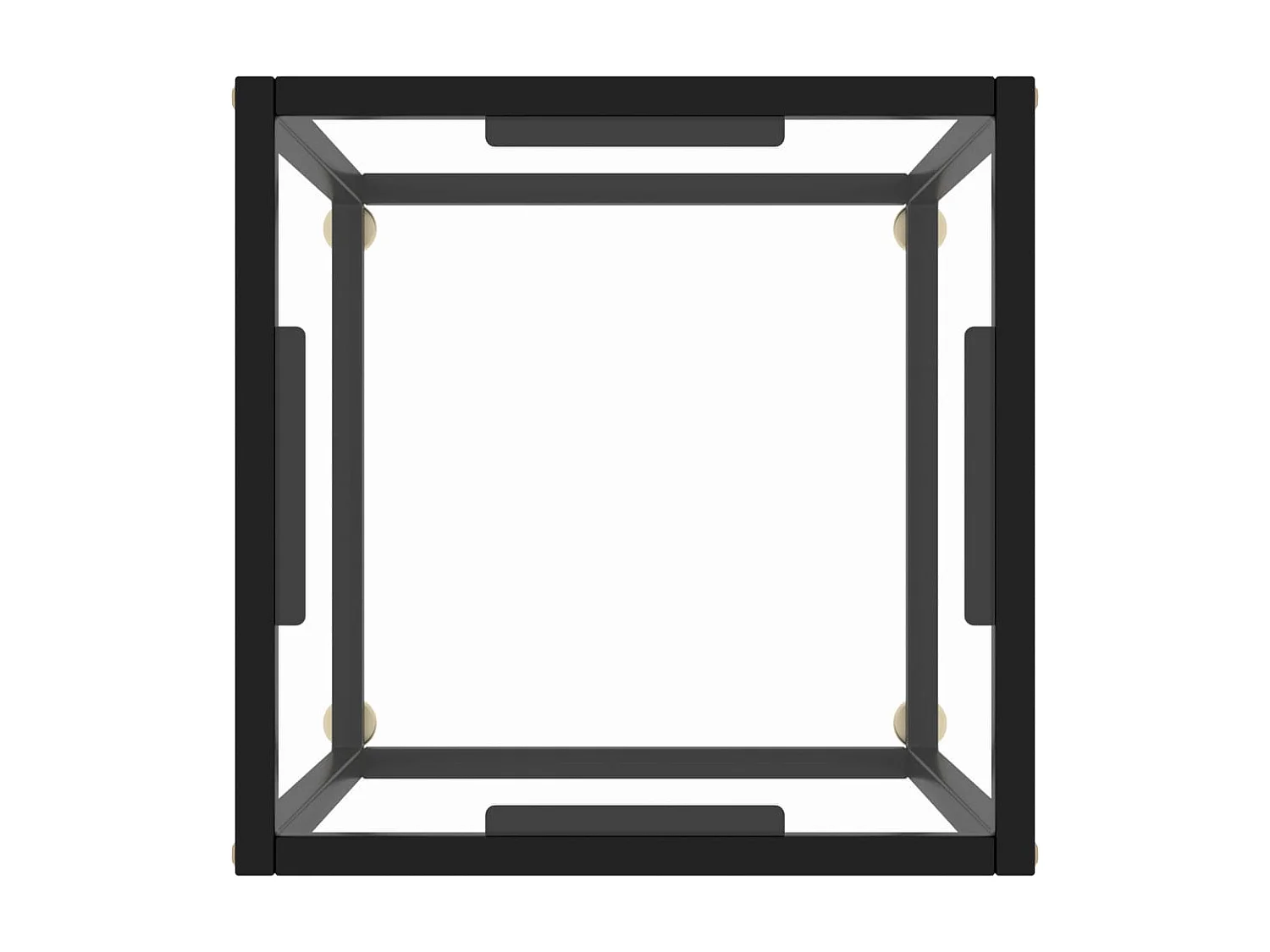 Table basse Noir avec verre trempé 40x40x50