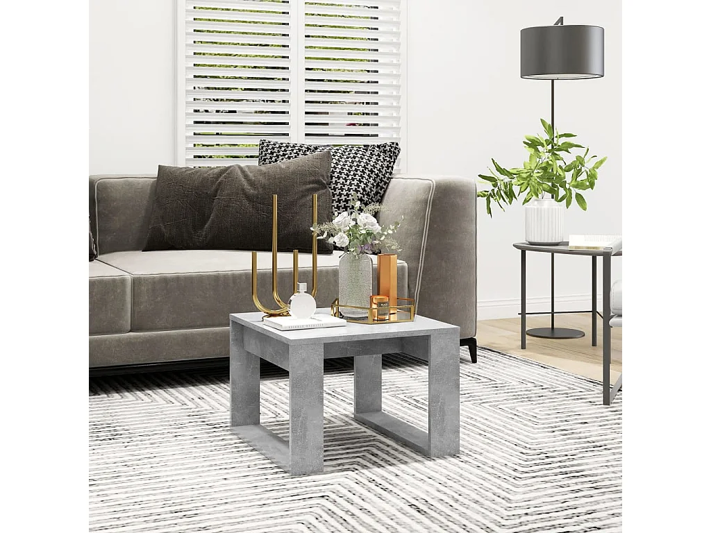 Table appoint Gris béton 50x50x35