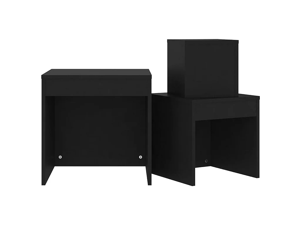 Tables gigognes 3 pcs Noir