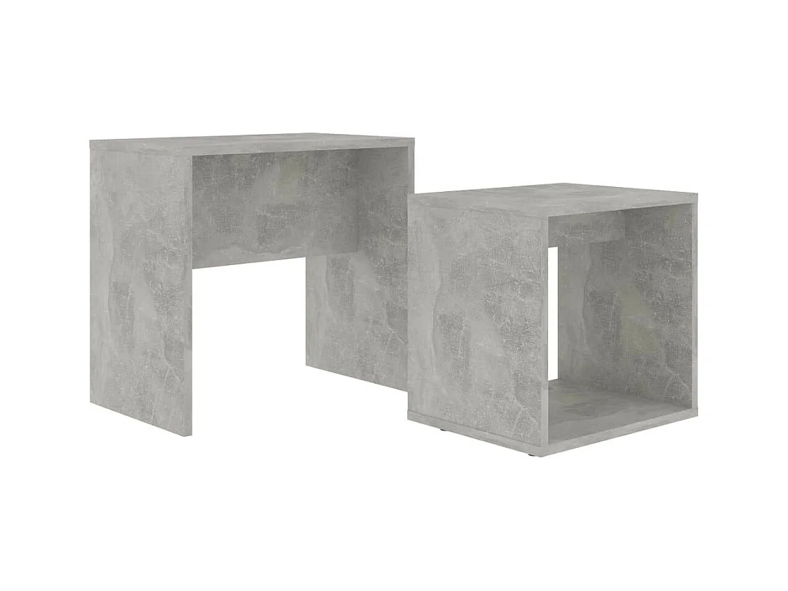Ensemble de tables basses Gris béton 48x30x45